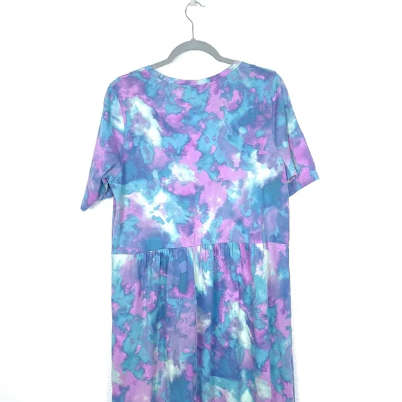 LOGO By Lori Goldstein Tie Dye Jersey Midi Dress - Picture 8 of 10
